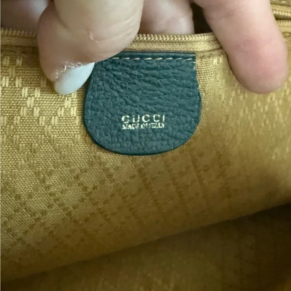 EUC RARE Gucci Dark Green Nubuck Hobo Shoulder Bag Purse - Picture 12 of 14